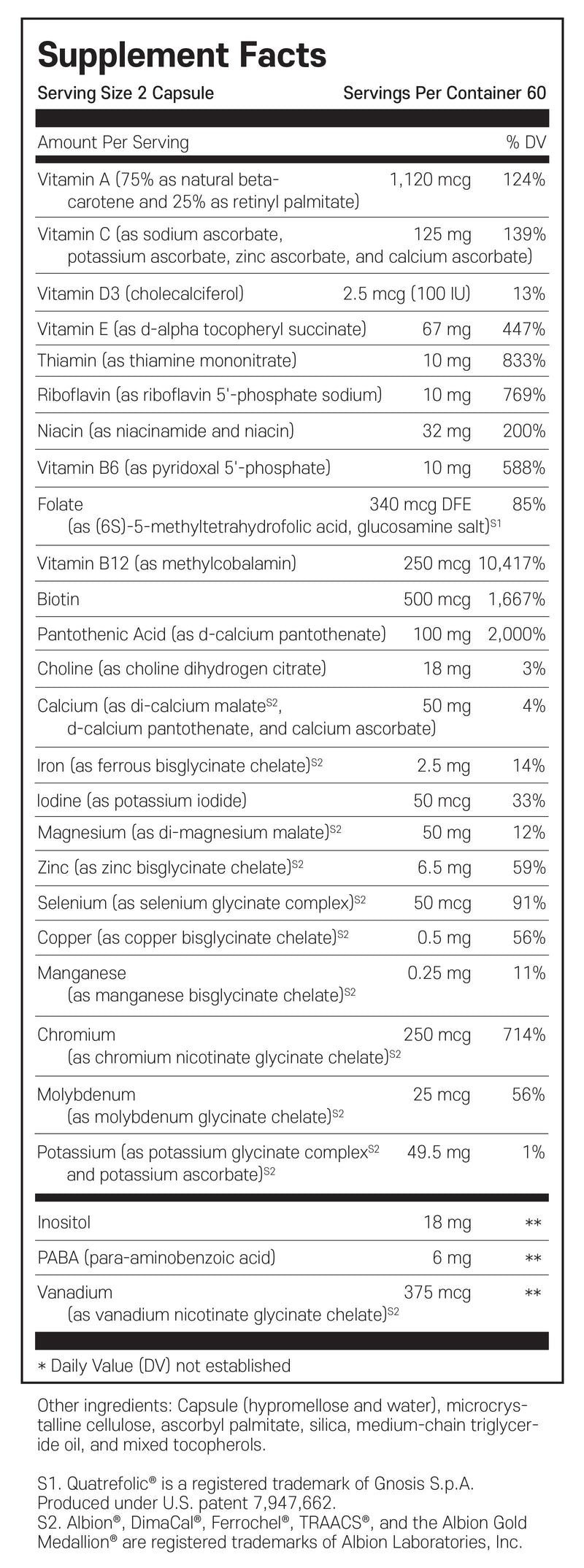 자이모겐 액티브뉴트리언트® 120캡슐 - Xymogen ActivNutrients® 120 cap