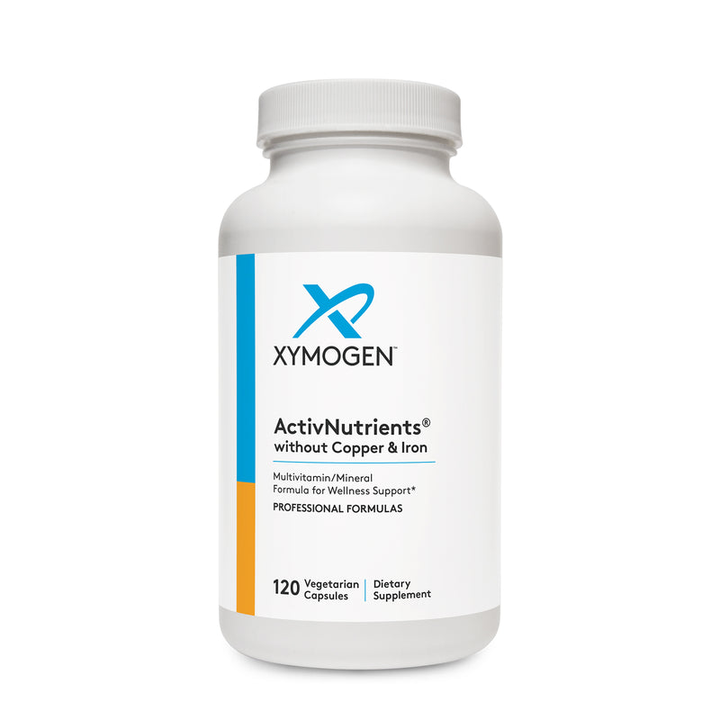 자이모겐 액티브뉴트리언트® 구리 철분 무포함 120캡슐 - Xymogen ActivNutrients® without Copper & Iron 120 cap