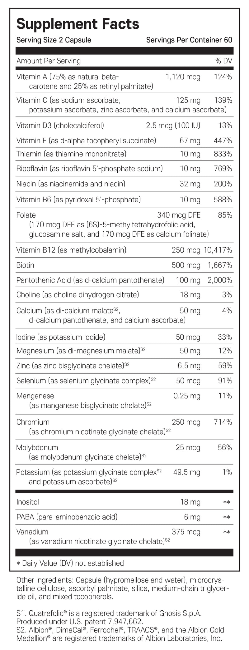 자이모겐 액티브뉴트리언트® 구리 철분 무포함 120캡슐 - Xymogen ActivNutrients® without Copper & Iron 120 cap