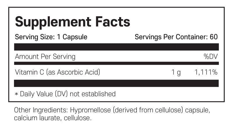 쏜리서치 비타민 C 아스코르빈산 60캡슐 - Thorne Vitamin C Ascorbic Acid 60 Cap