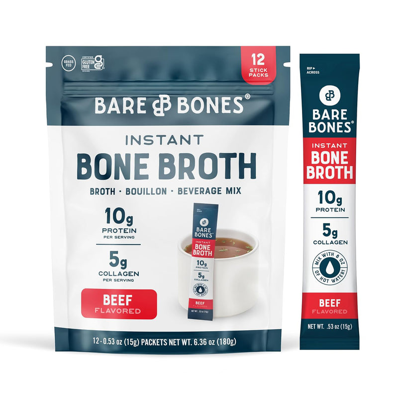 배어 본스 본 브로스 믹스 비프 12개입 - Bare Bones Bone Broth Beef 12 packets