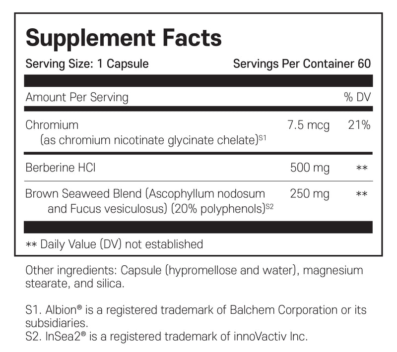 자이모겐 베르베린 with InSea2® 60캡슐 - Xymogen Berberine with InSea2® 60 cap