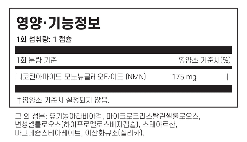 캘리포니아 골드 뉴트리션 NMN 175mg 180캡슐 - California Gold Nutrition NMN 175mg 180 cap