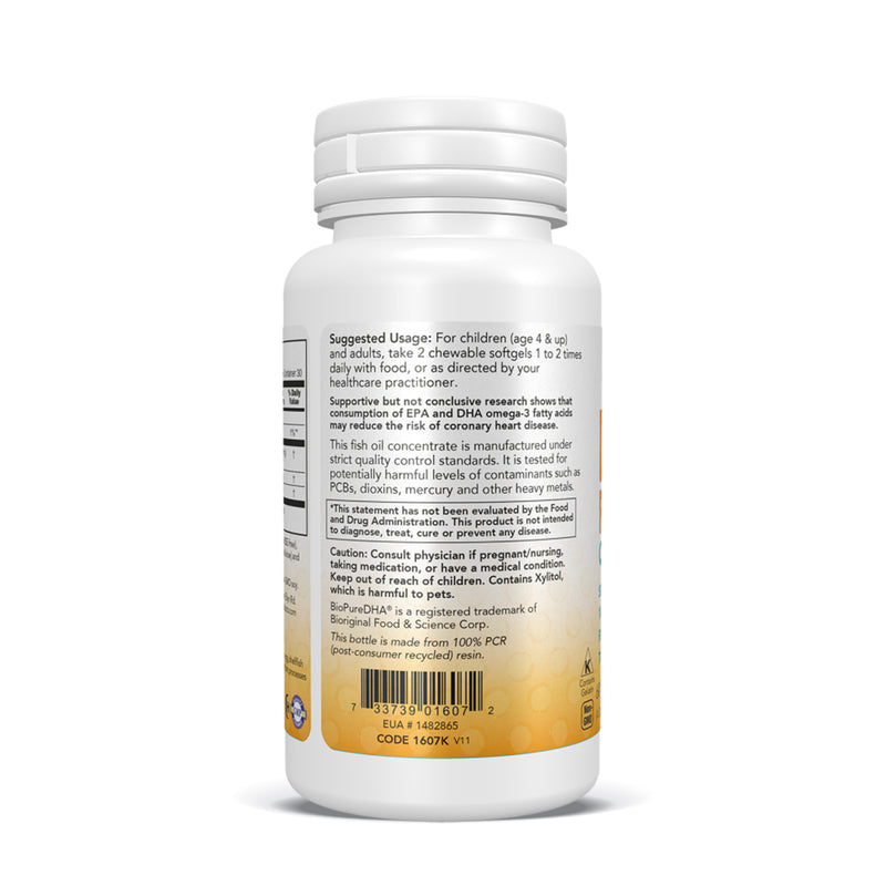 나우푸드 키즈 DHA 피쉬 오일 츄어블 60정 - NOW Foods DHA Kids Fish Oil Chewables 60 Softgel