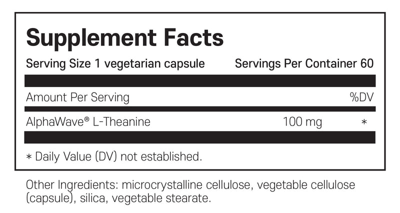라이프익스텐션 L 테아닌 100mg 60캡슐 - Life Extension L Theanine 100mg 60 vegetarian cap