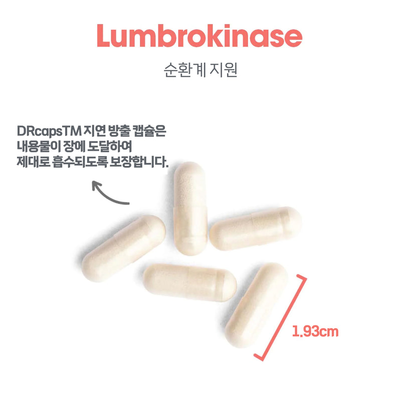 ARG 룸브로키나제 순환계 서포트 30캡슐 - ARG Lumbrokinase Circulatory System Support 30 cap