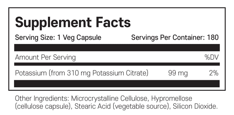 나우푸드 칼륨 시트레이트 99 mg 180캡슐 - NOW Foods Potassium Citrate 99 mg 180 cap