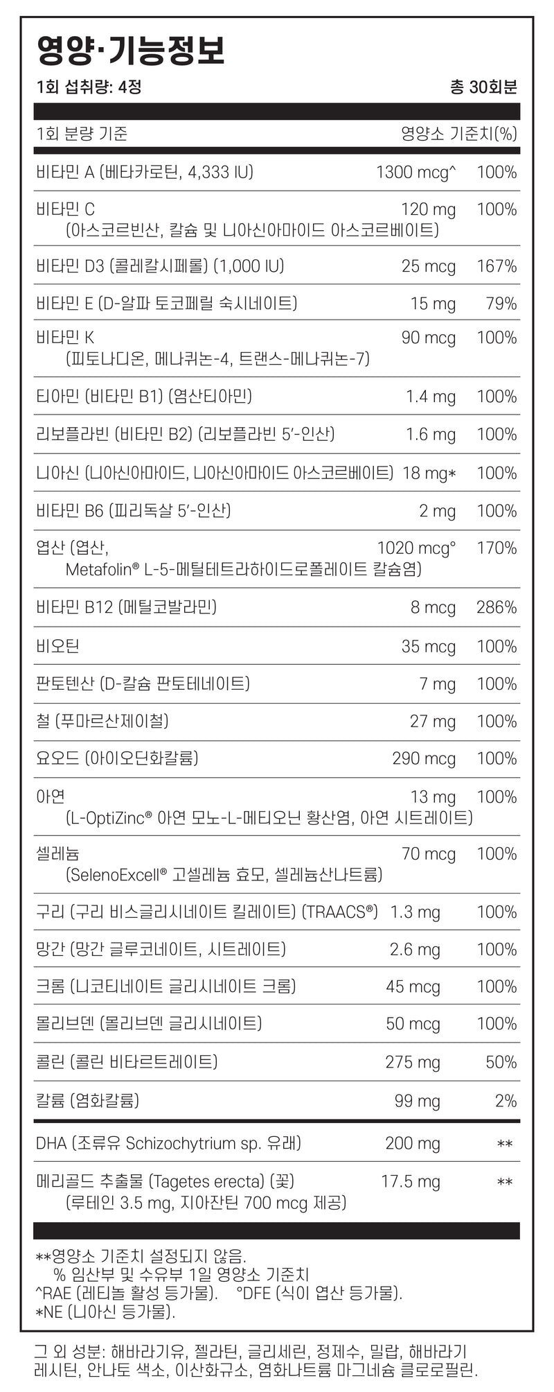 라이프익스텐션 프리네이털 어드밴티지 임산부 종합영양제 120정 - Life Extension Prenatal Advantage 120 easy-to-swallow softgel