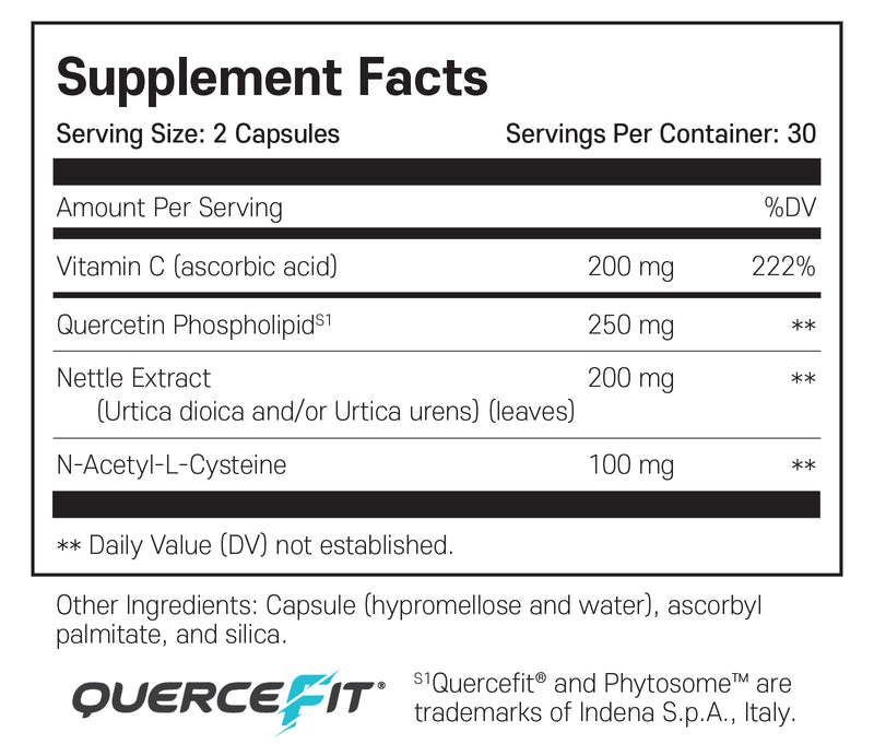 자이모겐 케르세틴 20x 플러스 60캡슐 - Xymogen Quercetin 20x Plus 60 cap