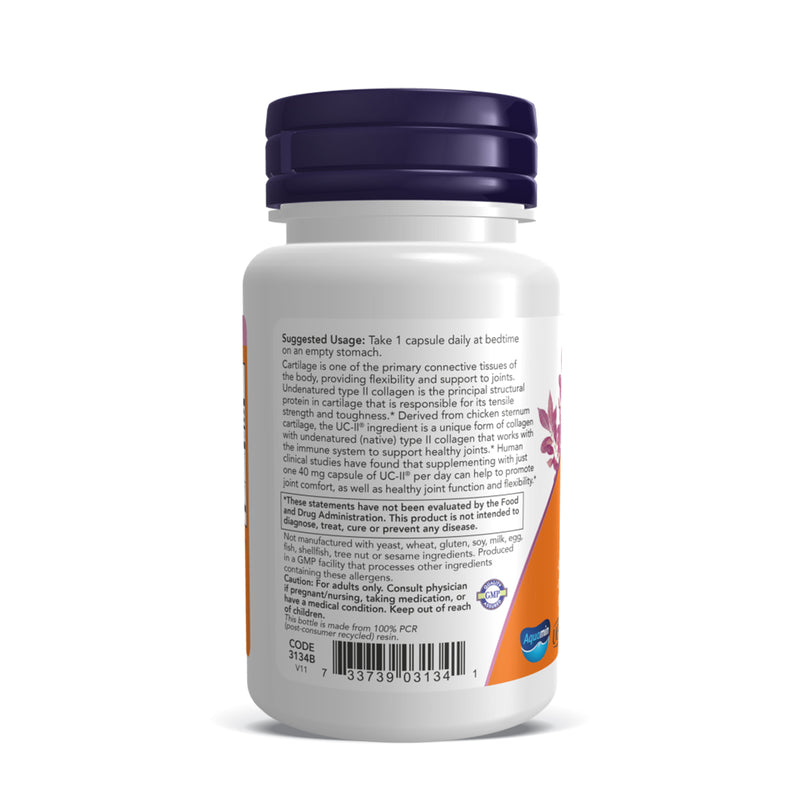 나우푸드 UC II® 관절 건강 비변성 타입 II 콜라겐 120캡슐 - NOW Foods UC II® Type II Collagen 120 cap