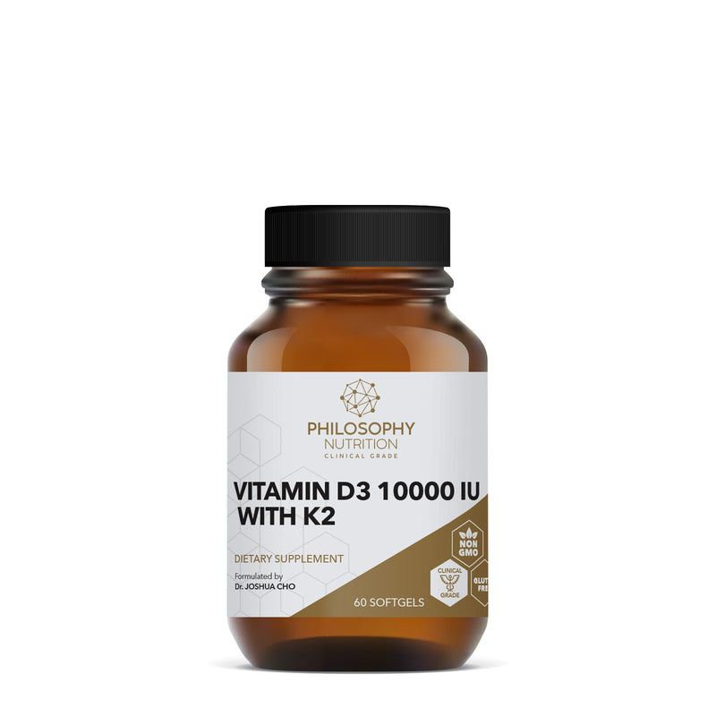 필로소피 비타민 D3 10000 IU with K2 60캡슐 - Philosophy Nutrition Vitamin D3 10000 IU with K2 60 softgel