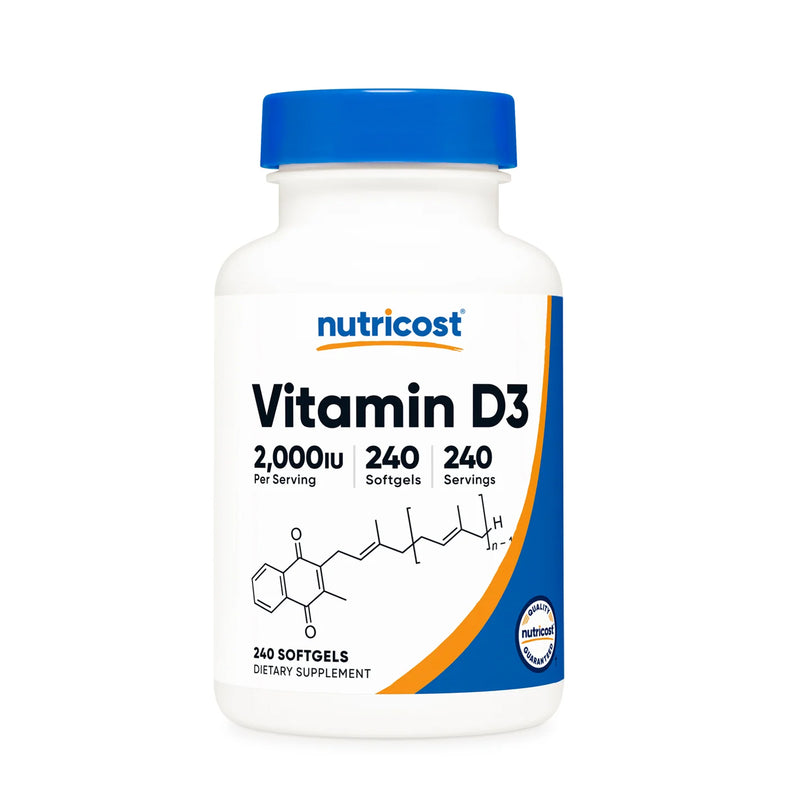 뉴트리코스트 비타민 D3 2000 IU 240정 - Nutricost Vitamin D3 2000 IU 240 softgel