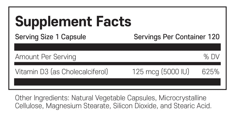 필로소피 비타민 D 5000 IU 120캡슐 - Philosophy Nutrition Vitamin D 5000 IU 120 cap