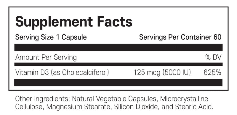 필로소피 비타민 D 5000 IU 60캡슐 - Philosophy Nutrition Vitamin D 5000 IU 60 cap