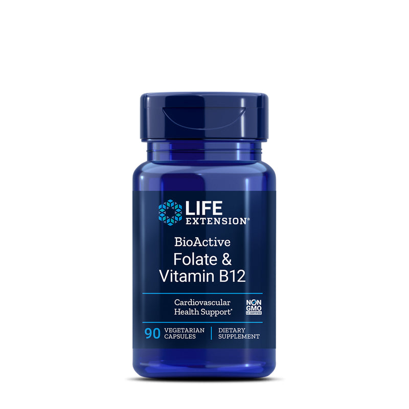 라이프익스텐션 생리활성형 비타민 B12 & 엽산 90캡슐 - Life Extension BioActive Folate & Vitamin B12 90 cap