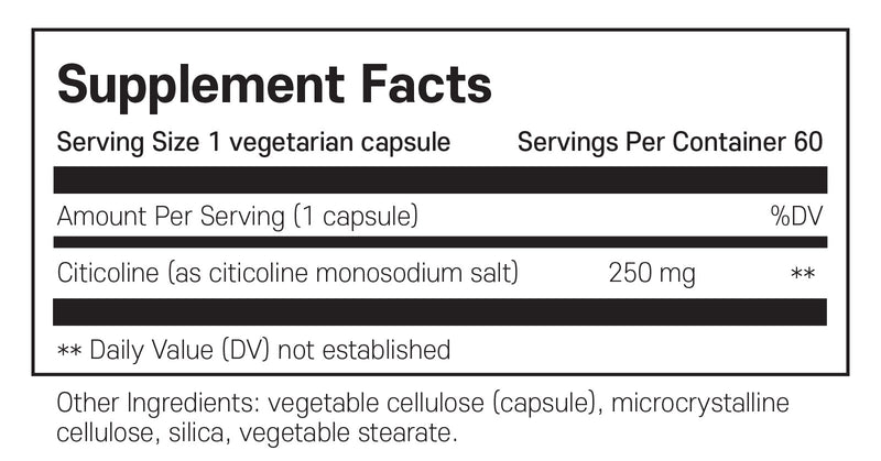 라이프익스텐션 씨티콜린 60캡슐 - Life Extension Citicoline 60 vegetarian cap