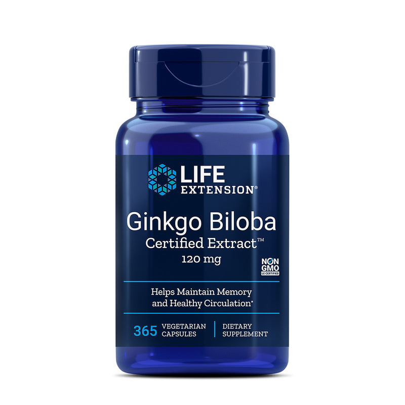 라이프익스텐션 징코 빌로바 120mg 365캡슐 - Life Extension Ginkgo Biloba Certified Extract 120mg 365 vegetarian cap