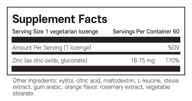 라이프익스텐션 아연 캔디 로젠지 시트러스 오렌지 향 60정 - Life Extension Zinc Lozenges Citrus Orange 60 lozenges